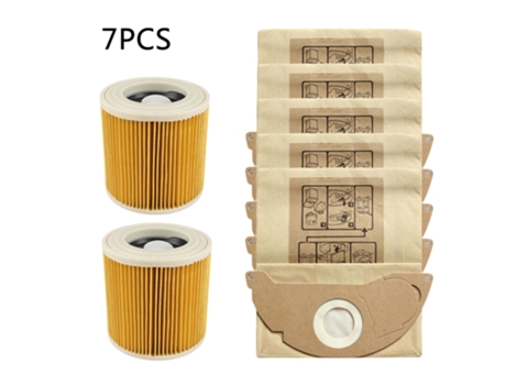 Filtro de bolsa de polvo Filetrs bolsas de polvo barredora para Karcher Mv2 Wd2.000-Wd2.399 A2000-A2099 Wd2.250 A2004 A2054 Robot aspirador