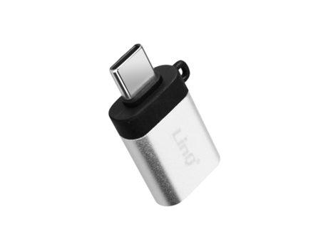 Adaptador OTG USB tipo C a USB 3.0 hembra Carga y Sincro LinQ Plateado LINQ