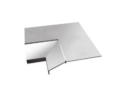 Esquina RENOPLAST de aluminio 90 para alero Perfil K10 Gris Acabado de terrazas Suelos de resina Sistemas de drenaje de agua