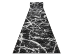 Alfombra de Pasillo Bcf Morad Mármol Antracita / Negro 60 cm