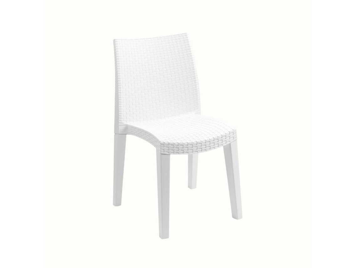Silla de Jardín Lady IPAE-PROGARDEN sin reposabrazos (Blanca - 55 x 48 x 86 cm)