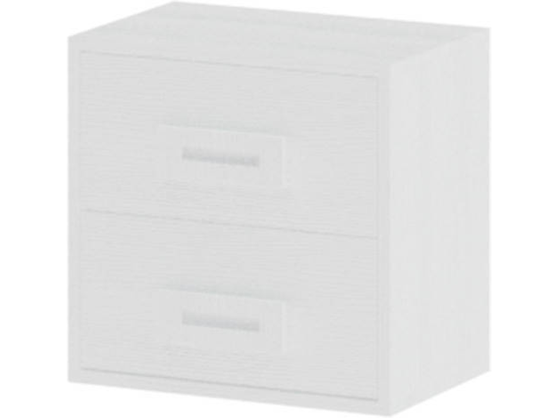 Mesita de Noche MUEBLAM Nieve Nieve Melamina (43x42x28 cm)