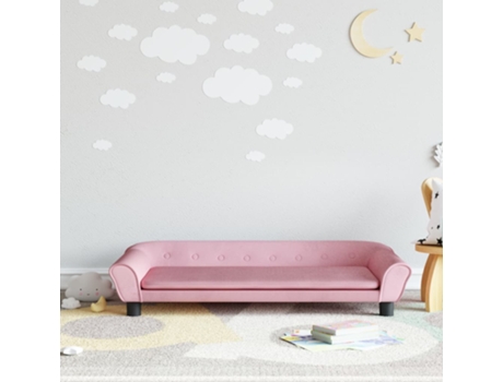 MAISON EXCLUSIVE - Sofá para niños de terciopelo rosa 100x50x26 cm