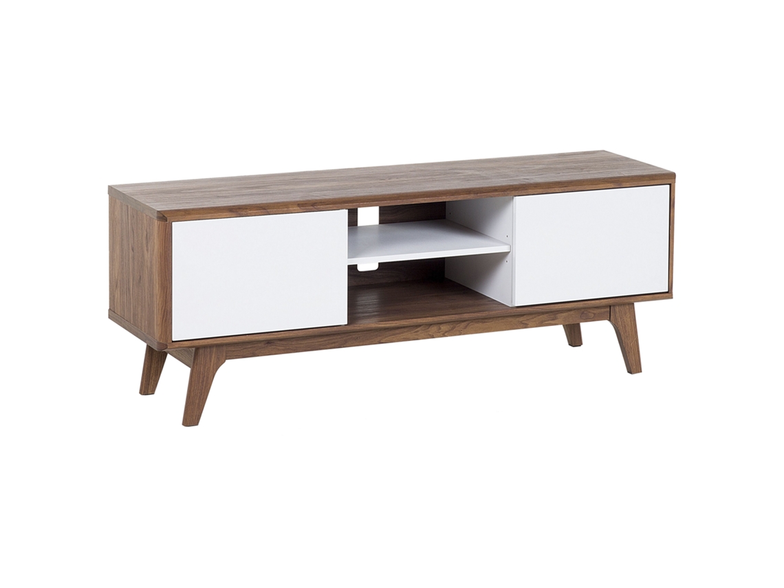 Mueble TV BELIANI Rochester de MDF Blanco 142x40x53