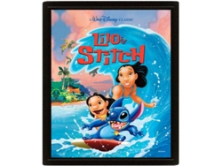 Póster 3D PYRAMID Disney Lilo y Stitch - Surf (26 x 20 cm)