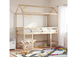 Techo De Cama Infantil Madera Maciza Pino 217x95,5x159 Cm