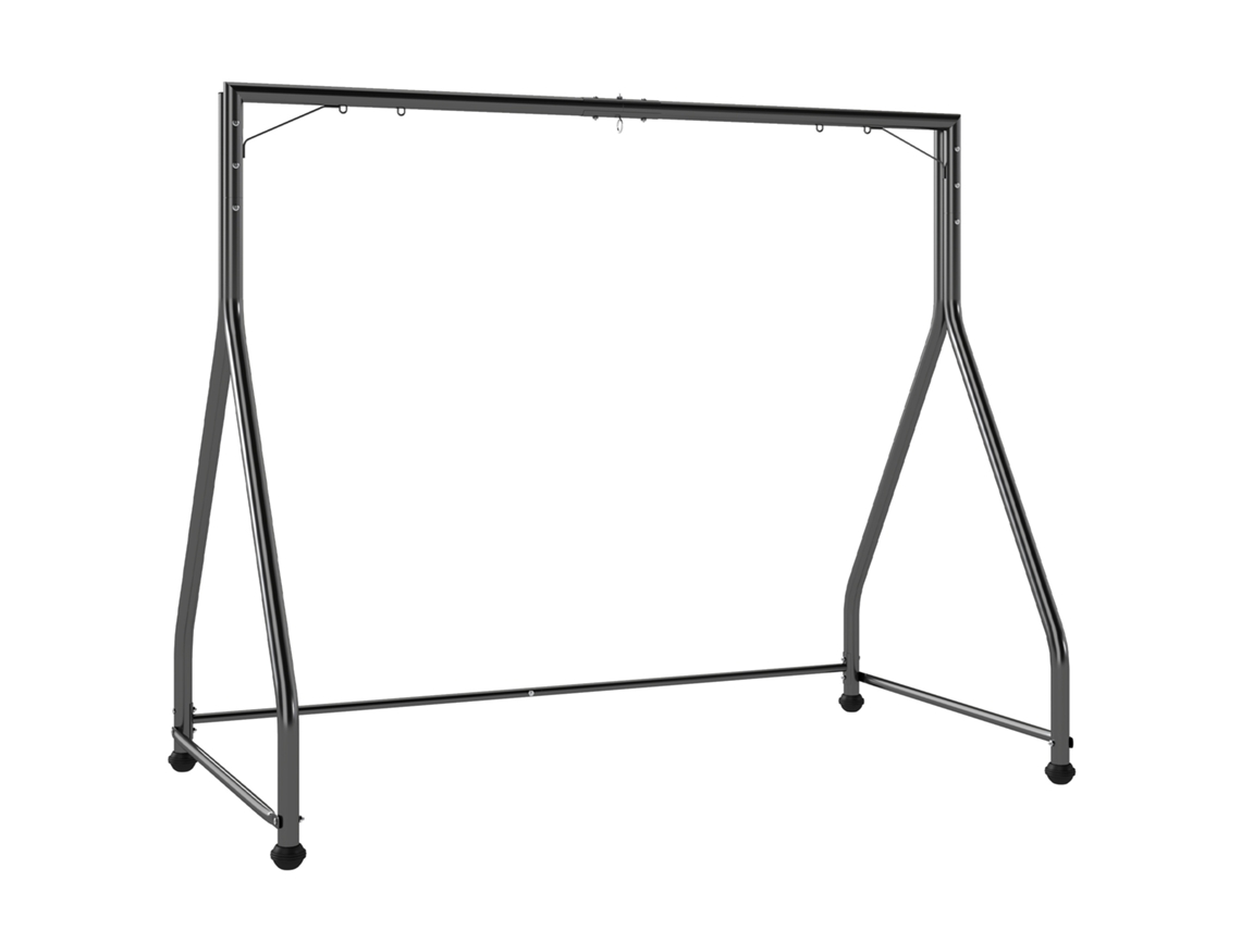 Soporte De Acero Para Columpio De 2-3 Plazas, 360 Kg, 210x117x175 Mm, Negro.