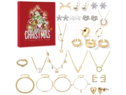 Pulsera Calendario de Adviento Navideño 2026, Kit para Hacer Joyería DIY con 24 Días, 22 Abalorios y 2 Pulseras Aeuzwr (h)