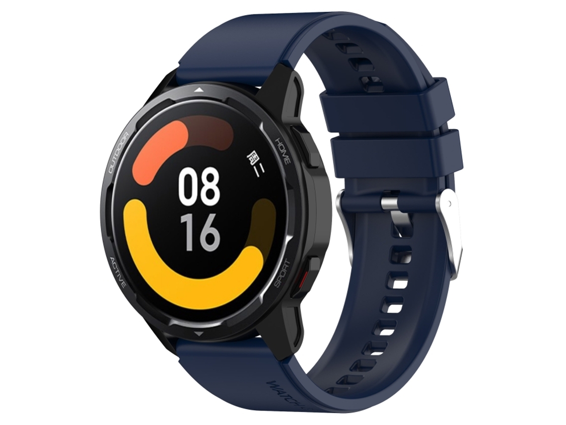 Correa de silicona para Samsung Galaxy Watch 4 Classic con cabeza saliente y hebilla plateada CSYY (20 mm)