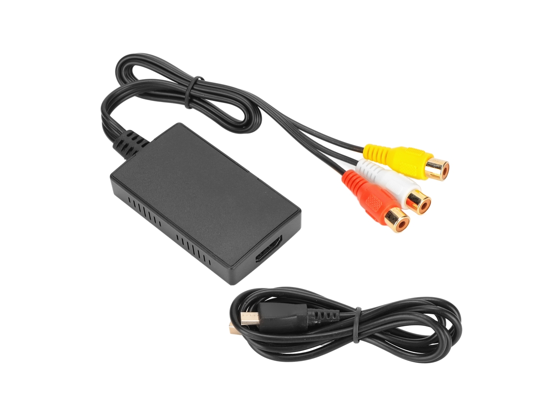Interfaz Convertidora Multimedia Rca/av A Hd Con Fuente De Alimentación Micro Usb Para Ps One