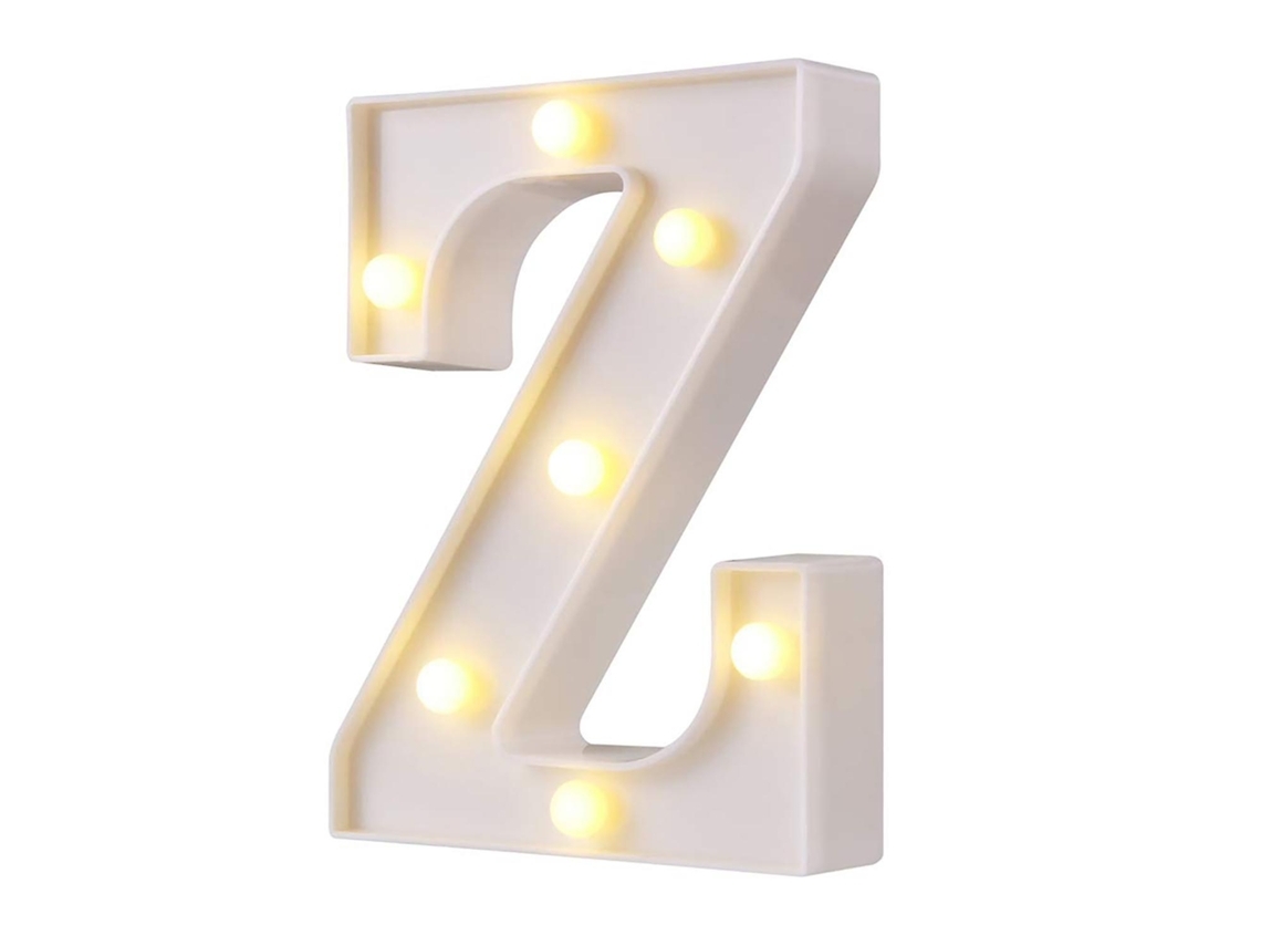 Interruptor De Luz Led Con Letras Del Alfabeto, Impermeable, Lámpara Nocturna Para Fiesta, Club, Bar, Letra Z Gusshious