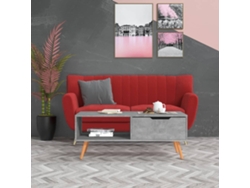 Mueble De Tv Madera De Ingeniería Gris Hormigón 100x49,5x43 Cm
