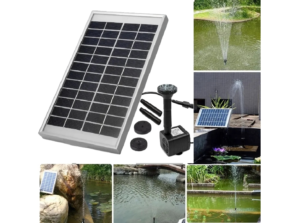 Bomba de fuente solar, caudal de 500 l/h, altura del chorro de 60 cm, OEM con energía solar