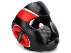 Casco De Boxeo Con Guardia Facial Espesorado Para Sanda, Lucha, Muay Thai, Entrenamiento Adulto Talla L Rojo