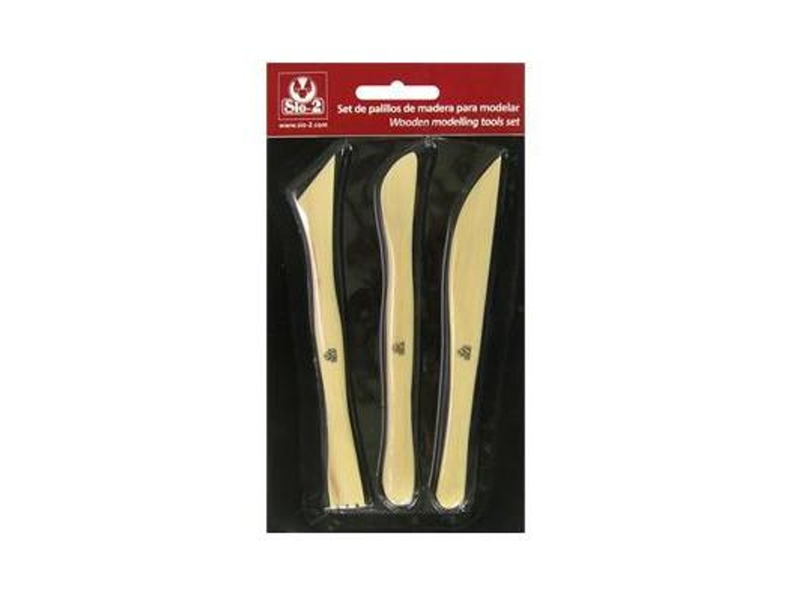 Tekes para Modelar Palitos de Madera Arcilla SIO Compuesto por 3 Piezas