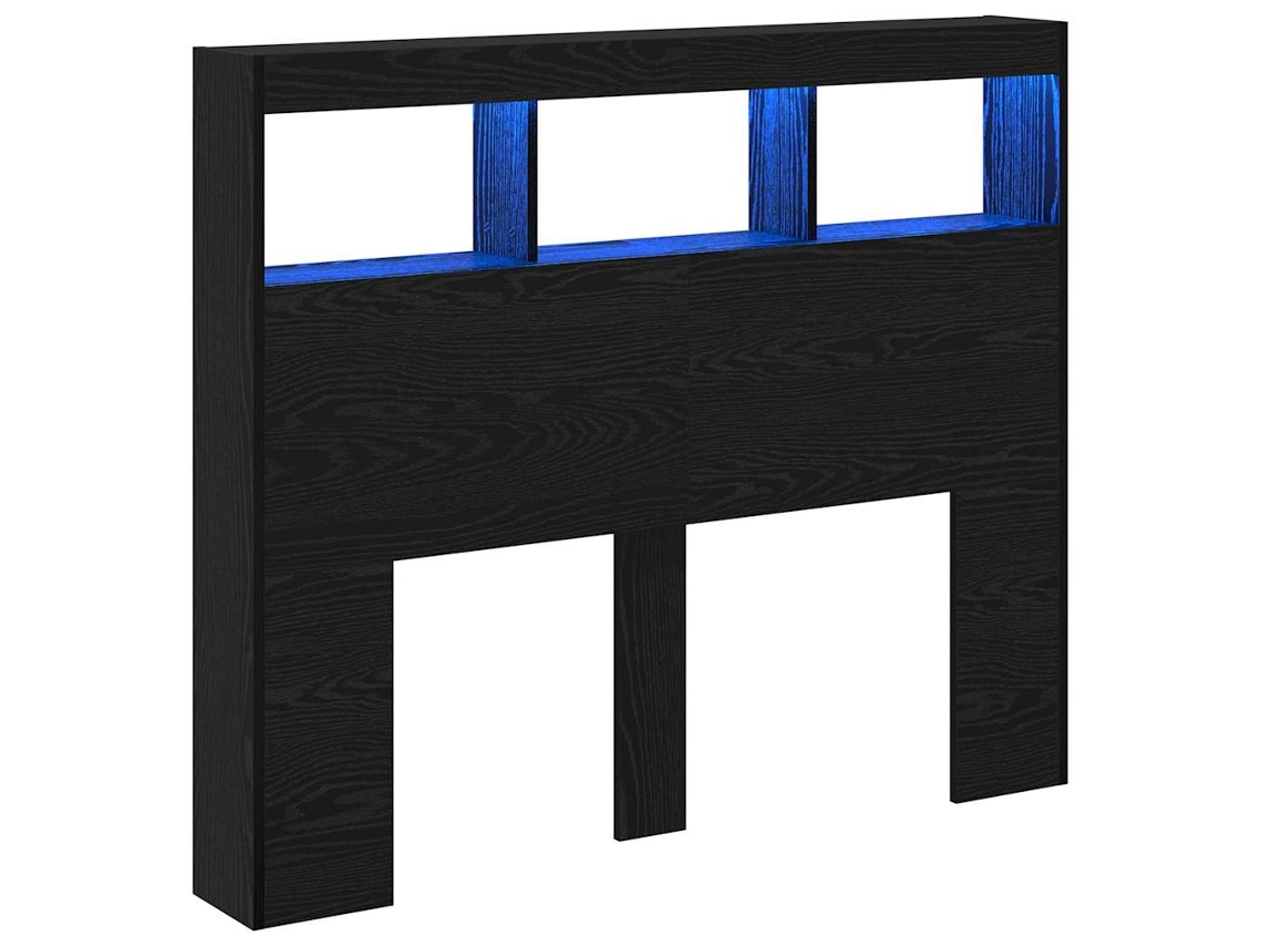 Cabecero de Roble Negro 120x17x102 cm Madera Procesada MAISON EXCLUSIVE