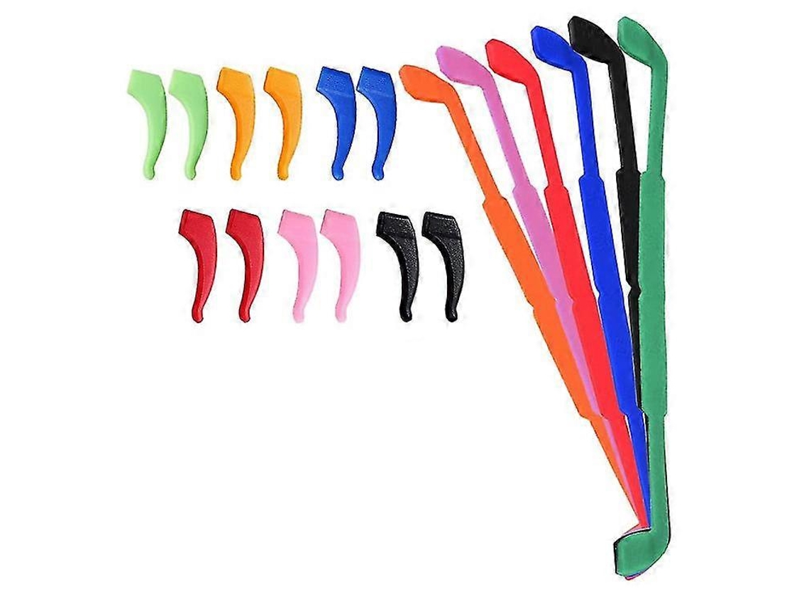 Correas de silicona antideslizantes para gafas Wabjtam (paquete de 6) con 6 pares de ganchos para las orejas, soporte suave para gafas Rosewell