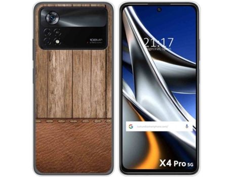 Carcasa para Xiaomi Poco X4 Pro 5G TUMUNDOSMARTPHONE Dibujos Madera 09 Multicolor