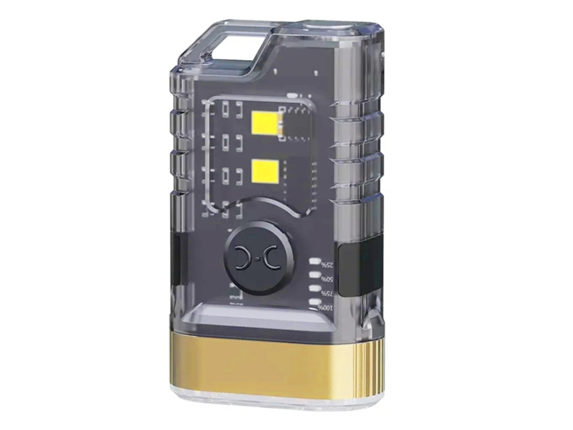 Mini Lámpara Portátil Multifuncional (negra) Con Luces Led Duales