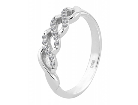 Anillo en Plata de Ley 925 Bañado en Rodio Talla 56