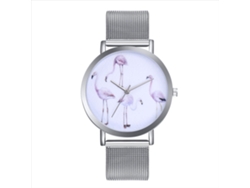 Reloj De Moda Para Mujer Y Hombre Con Movimiento De Cuarzo Y Correa De Metal Ajustable (plata)