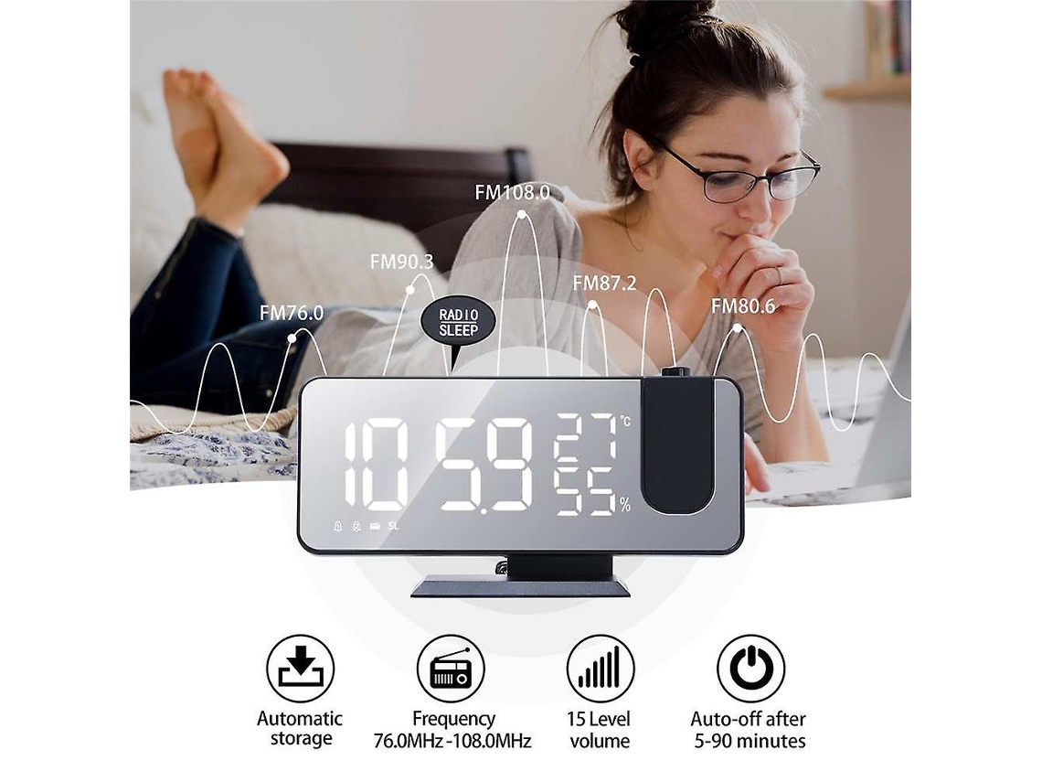 Reloj Digital Radio Reloj Despertador Usb Radio Fm Led Digital