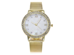Reloj De Cuarzo Con Correa De Malla, Estilo Sencillo Y Elegante Para Enamorados (dorado)