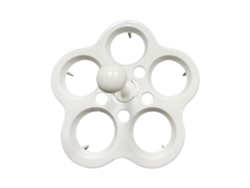 Soporte de acero inoxidable para cocinar huevos al vapor, con asa, 5 orificios, compatible con ollas a presión eléctricas e ideal para acampar.