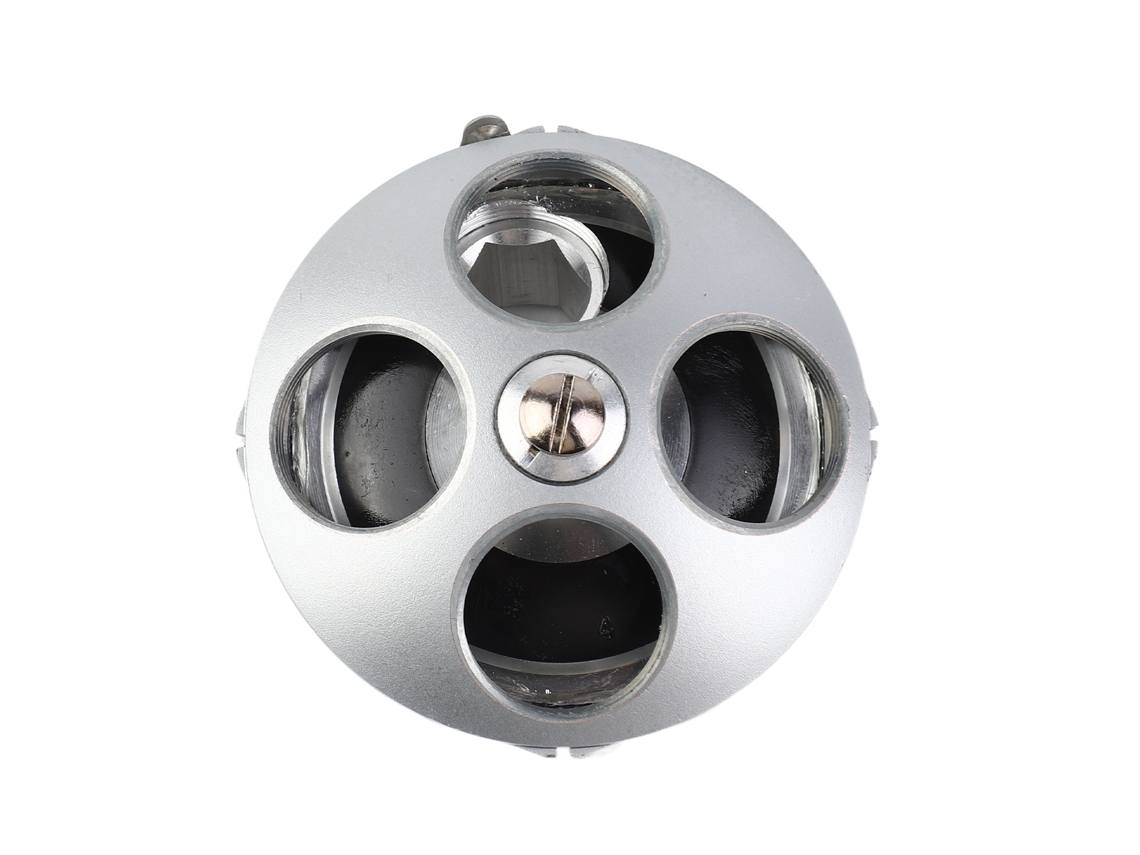 Adaptador De Lente Objetivo Con Rosca Giratoria Rms De 4 Orificios, Accesorio Para Microscopio Biológico De Aluminio.