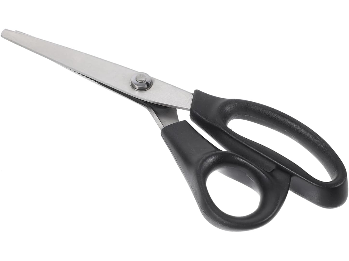 Tijeras curvas multifuncionales, azules, ergonómicas, de corte de precisión, para manualidades.