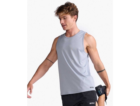 Camiseta sin Mangas de Hombre para Running 2XU Aero Morado (XL)