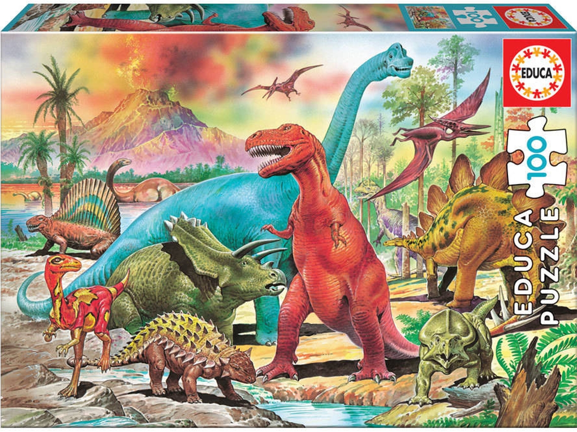 Puzzle EDUCA Junior 100 Dinosaurios (Edad Mínima: 6 Años - 100 Piezas)