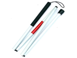Bastón metálico de 127 cm (50 pulgadas) para personas con baja visión, bastón plegable para personas mayores ciegas.