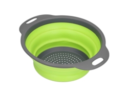 Cesta De Escurrido Plegable De Silicona Con Asa Para Frutas Y Verduras, Artículos Pequeños De Cocina Verdes