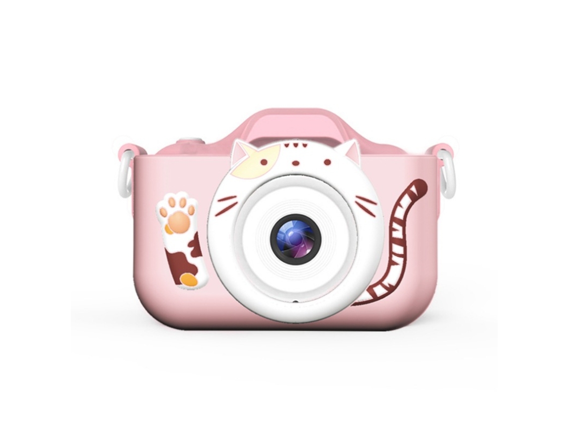 Cámara para niños Gertiz con pantalla IPS de 2.0 pulgadas y cámara dual HD de 1080p, color rosa