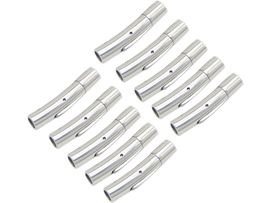 Nuobesty Juego De 10 Piezas De Cierres Para Pulseras De Acero Inoxidable Y Tapas Para Extremos De Joyas