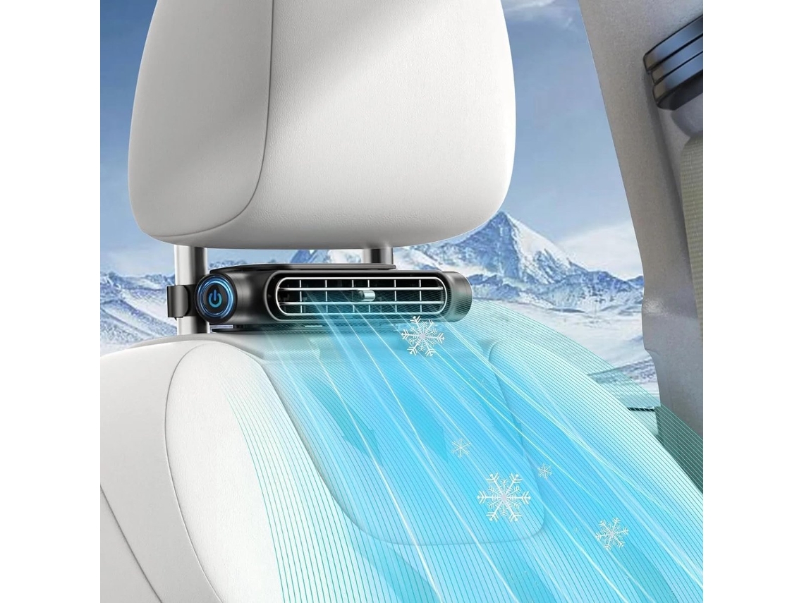 Mini ventilador USB portátil para el asiento trasero con tres velocidades ajustables. MUDG