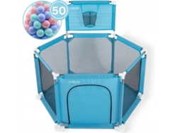 Parque Plegable Para Bebés 50 X Pelotas Incluidas Azul Twinky