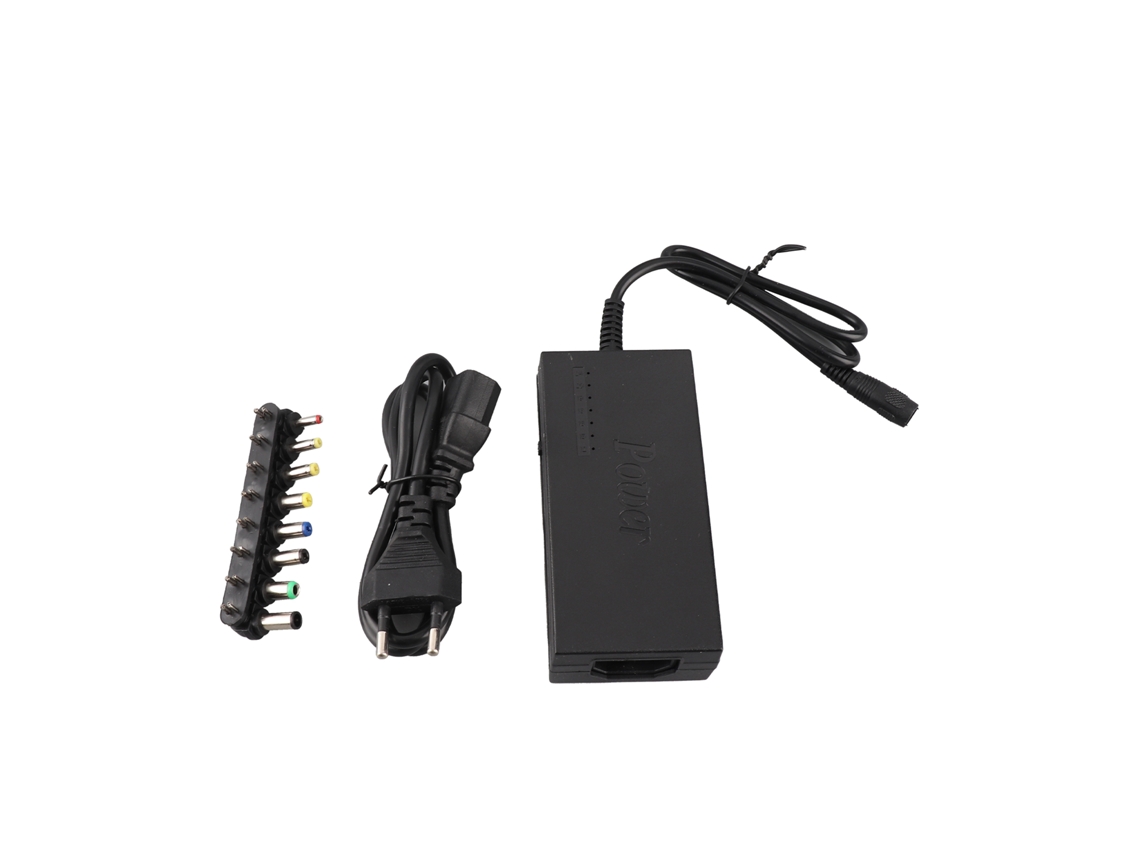 Cargador universal para portátil, adaptador de CA de 96 W con 8 enchufes, convertidor de 12 a 24 V