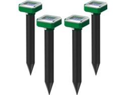 Solar Mole Repellent Ultrasonic Solar Powered Gopher Repellent Waterproof 4 Pack GERTIZ
