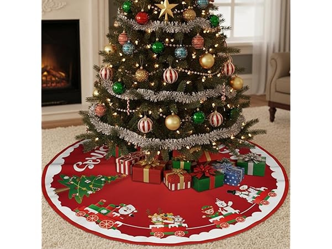 Falda Redonda Para Árbol De Navidad De 90 Cm, Alfombra Decorativa, Ergonómica, Para Uso Diario.