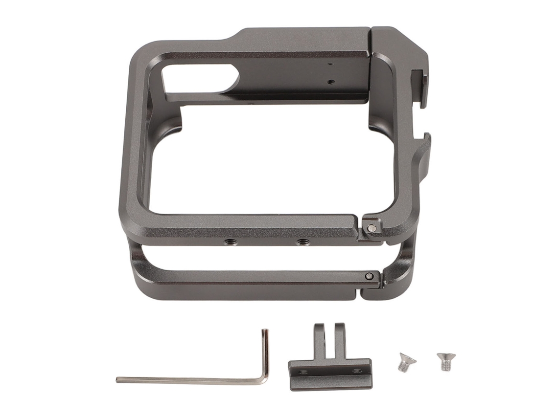 Caja Protectora De Aluminio Para Cámara De Acción Go 3s Go3 Con Montaje Cold Shoe Para Luz Y Micrófono