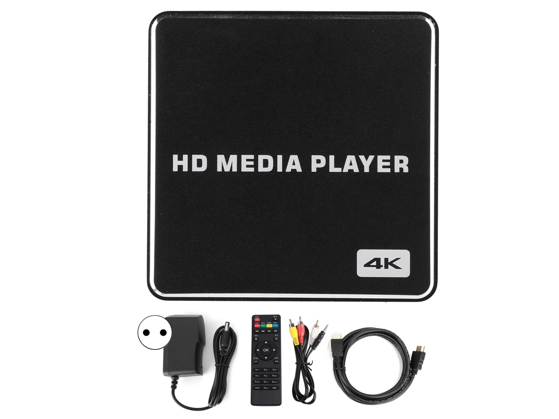 Mini Reproductor Multimedia Usb Full High Definition 1080p 4k 100-240v Para Diferentes Aplicações E Usos