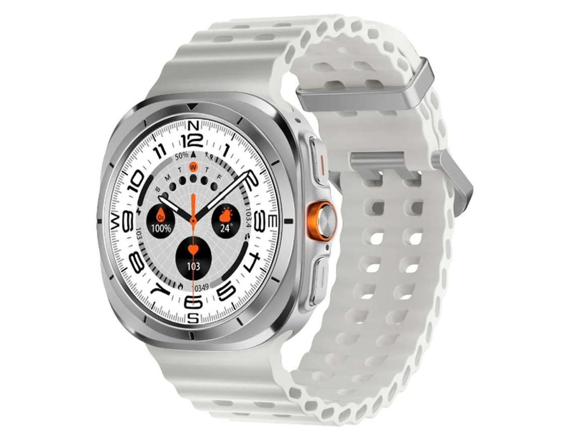 Reloj inteligente con llamadas Bluetooth, asistente de voz, clima, música, frecuencia cardíaca, presión arterial y modos multideporte, blanco Bestvite