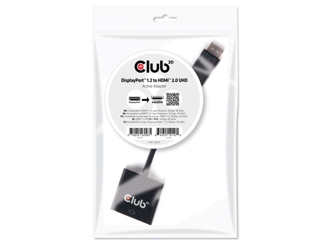 Adaptador HDMI CLUB3D (DisplayPort - HDMI 2.0)