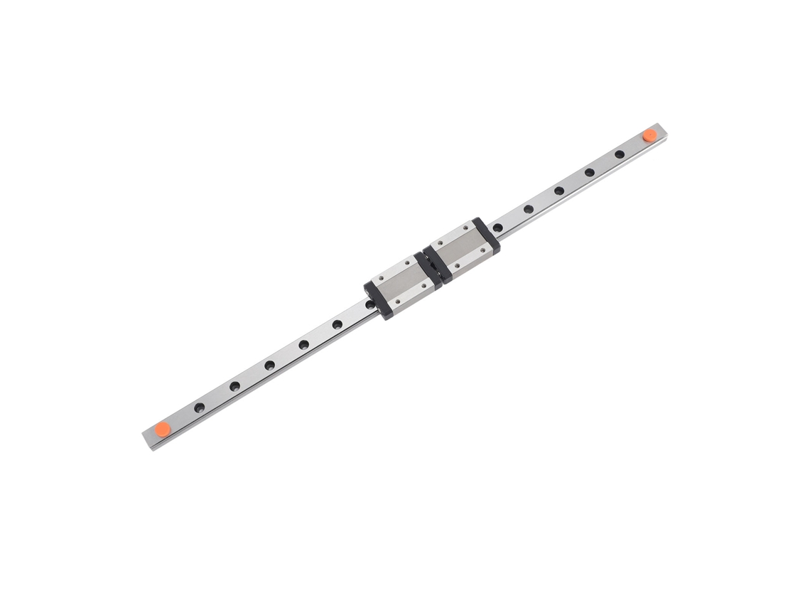 Guia Linear Mgn12 400mm Com 2 Blocos Deslizantes Para Equipamentos Cnc