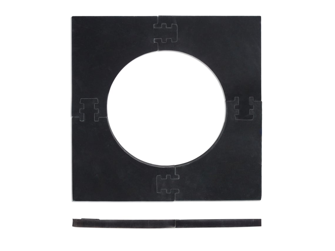Relaxdays Anillo Protector 'r6' Para Diana De 45 Cm, Protección De Pared, Eva, Recogedor De Dardos 71x71x3 Cm, Negro