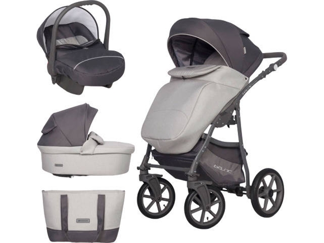 Carrito de Bebé Individual RIKO Basic Pastel + Carlo Stone
