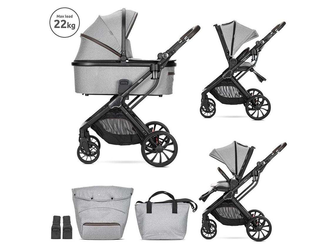 Cochecito Lorelli Glory Gris Duo Hasta 22 kg