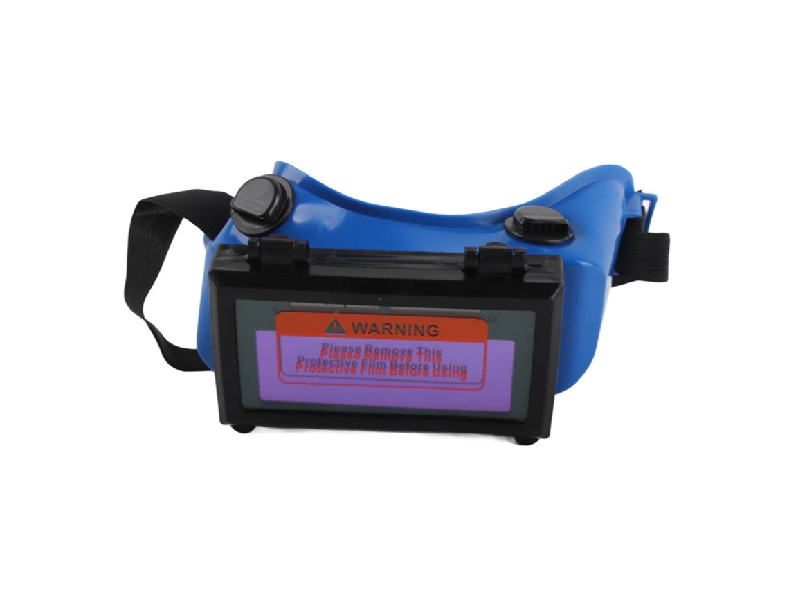 Gafas de soldar con oscurecimiento automático, protección UV, ajustables, azules | Sin marca